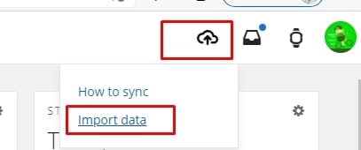 import data to garmin connect