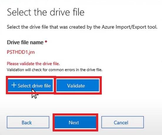 select drive file
