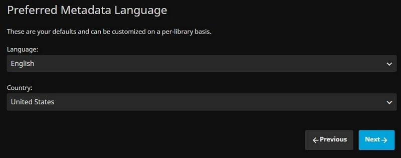 customize metadata language settings synology jellyfin