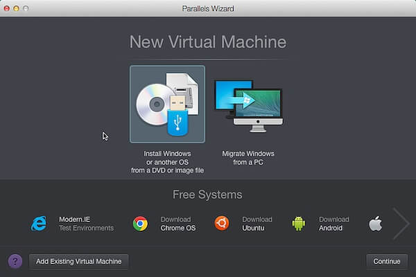 launch parallel windows virtual machine to write ntfs on mac