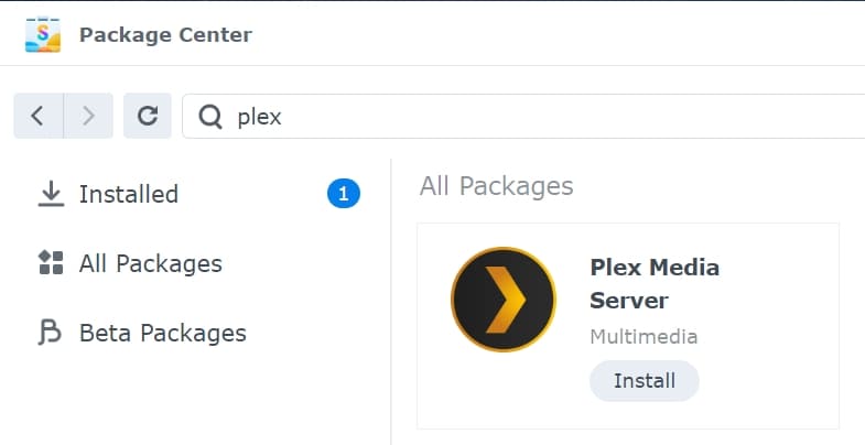 install plex package center