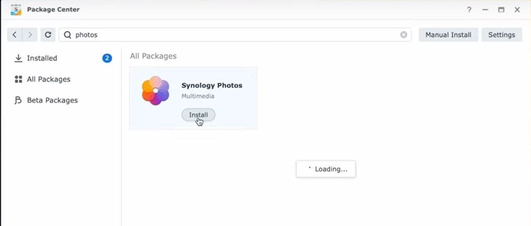 how to install synology photos