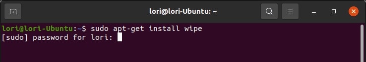 install wipe in linux