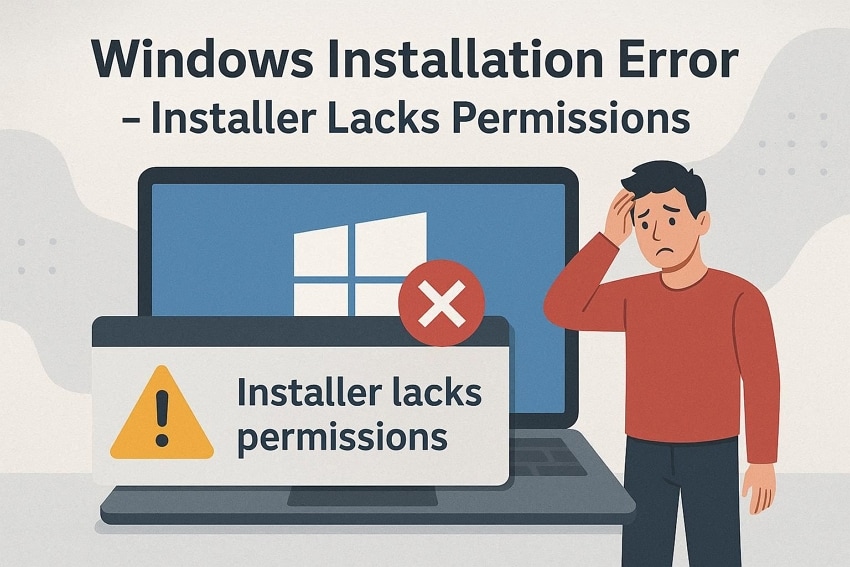 fixing installer permission issues windows