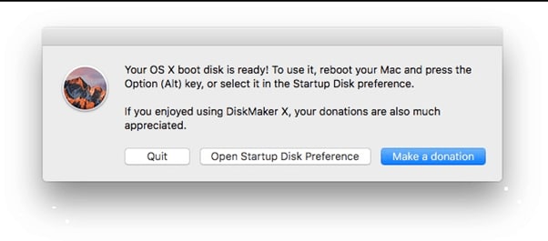installing macos using the bootable usb