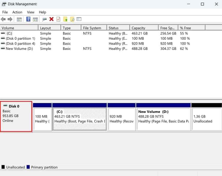 locate the affected drive