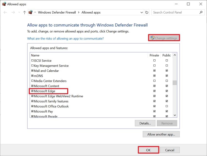 enable the Microsoft content option