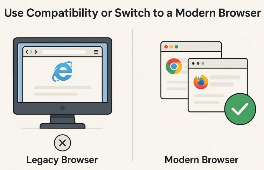 switch to modern browser