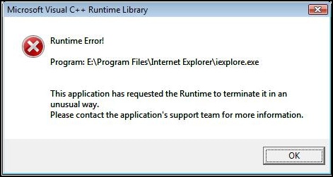 fix runtime errors in internet explorer