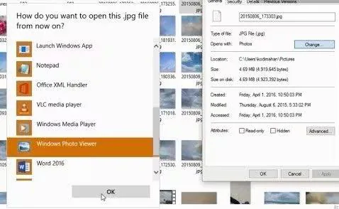 choose alternative photo viewer