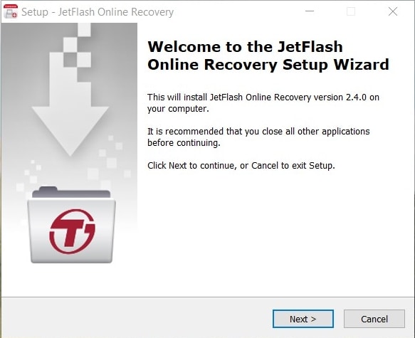 start installing jetflash online recovery