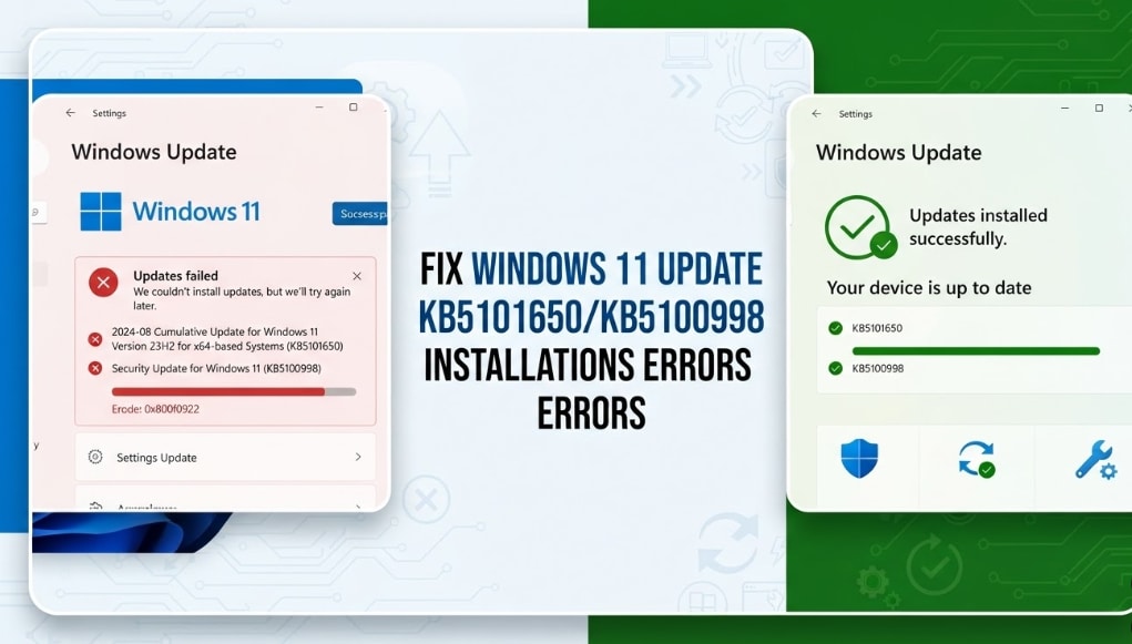 Fix Update KB5101650/KB5100998 Not Installing Windows 11