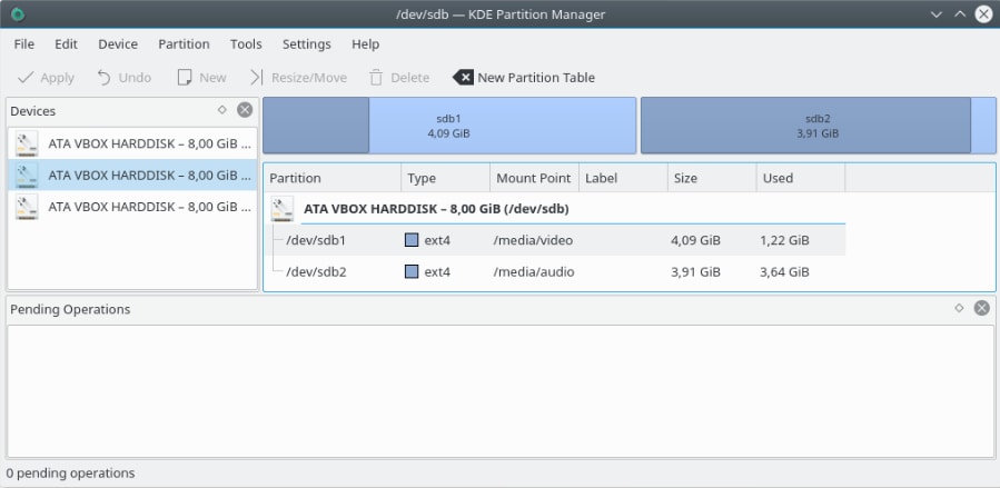 kde partition manager interface