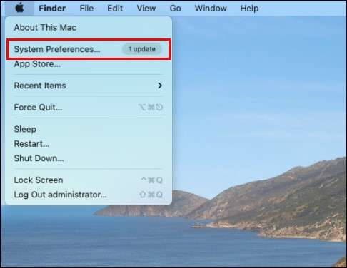 selecting system preferences 
