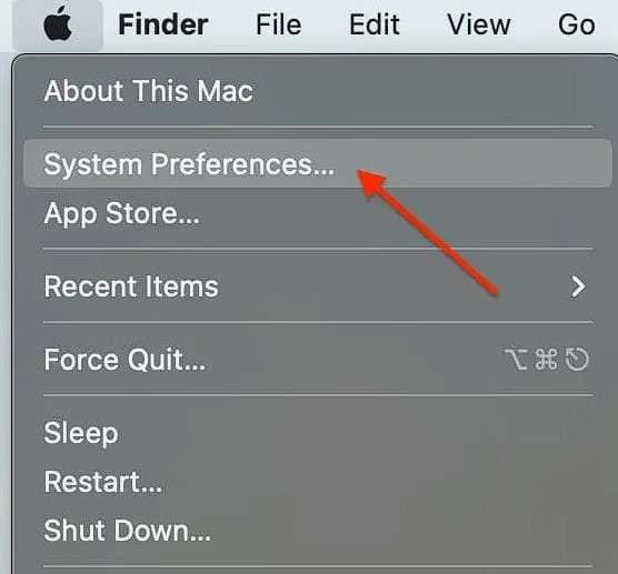 accessing system preferences on mac