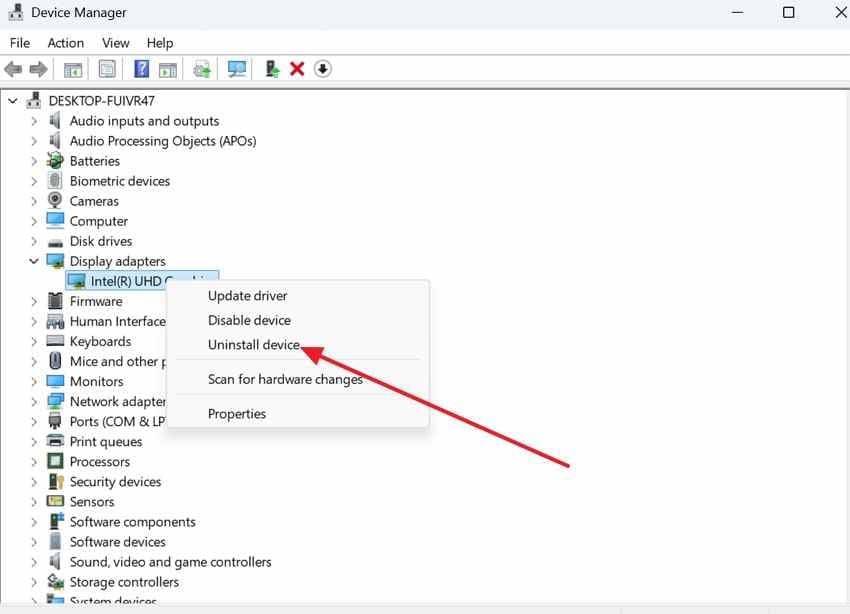 uninstall lenovo display driver