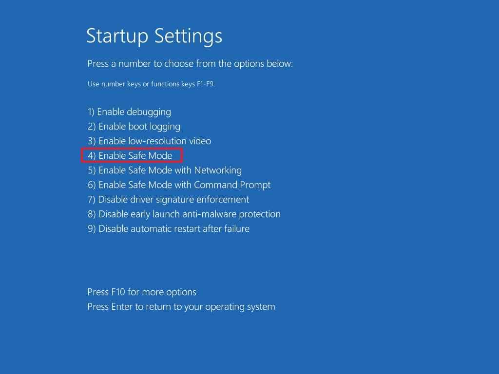 enable lenovo safe mode