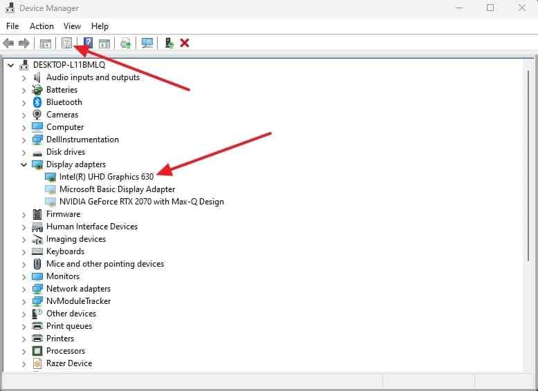 locate graphics adapter in device manager