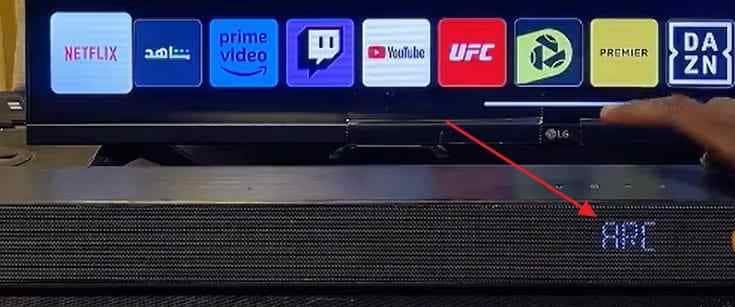 set soundbar to arc input