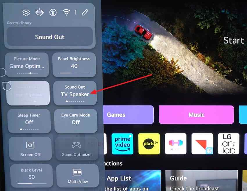 lg tv sound out menu