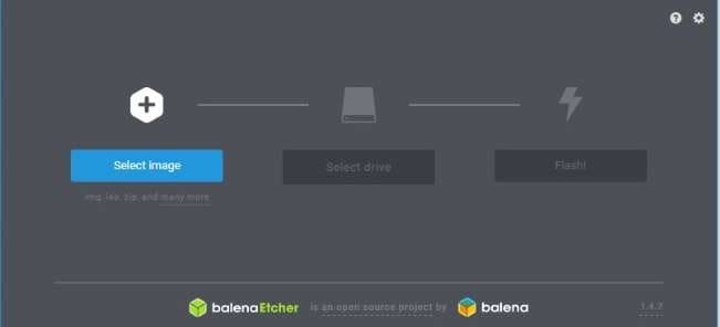 balenaetcher launch page