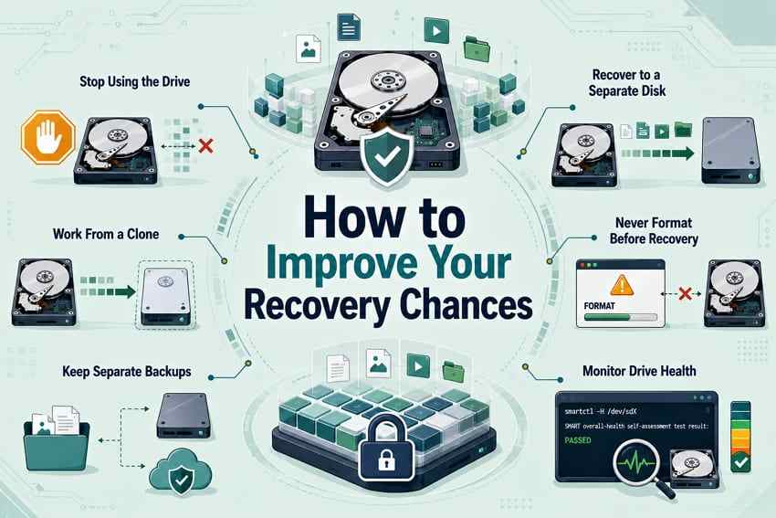 improve linux disk recovery chances
