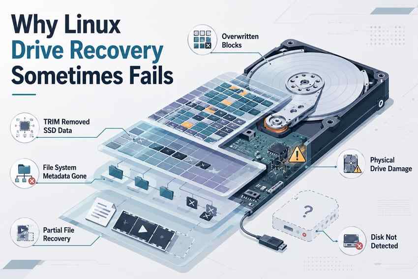 common linux recovery failure causes