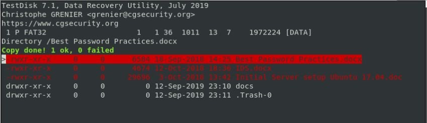 archivo sobreescrito recuperado en linux