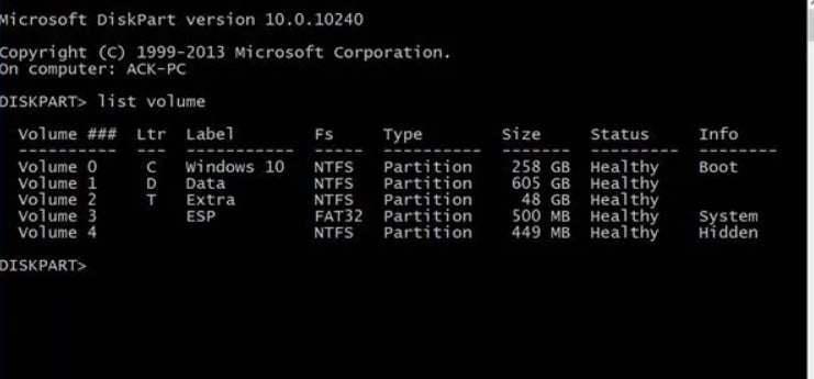 recover ntfs partition diskpart 3