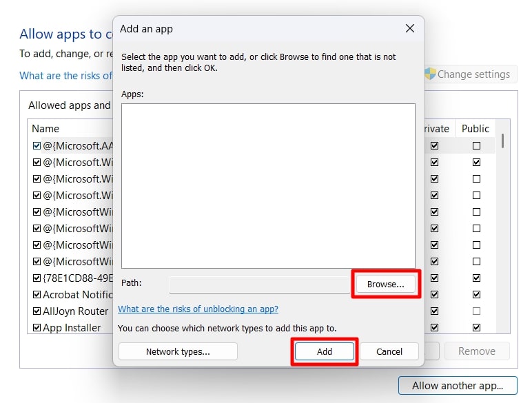 click on exclusion option