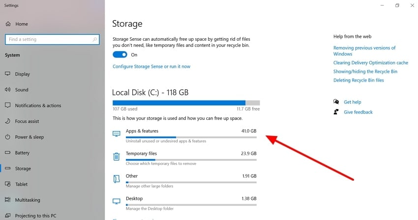 choose required temporary files