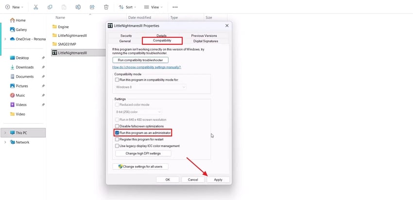 toggle the desired option