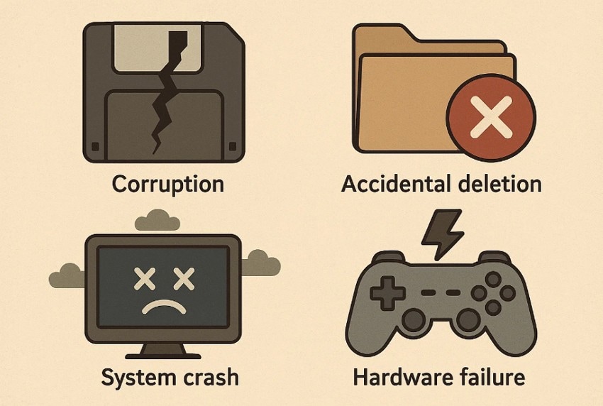 causes of lost save files
