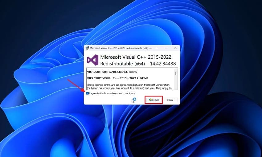 install microsoft visual c++ redistributable