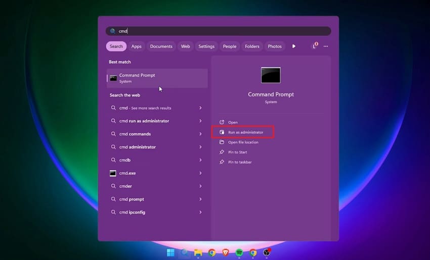 launch command prompt sfc scan