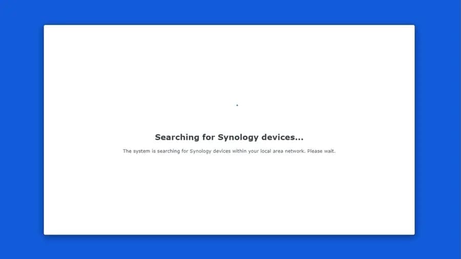 navigate to finds.synology.com