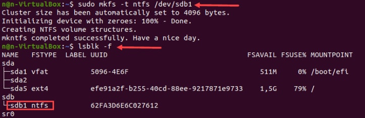 locating the partition for the ntfs file system