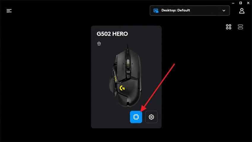 open g502 hero settings in logitech g hub