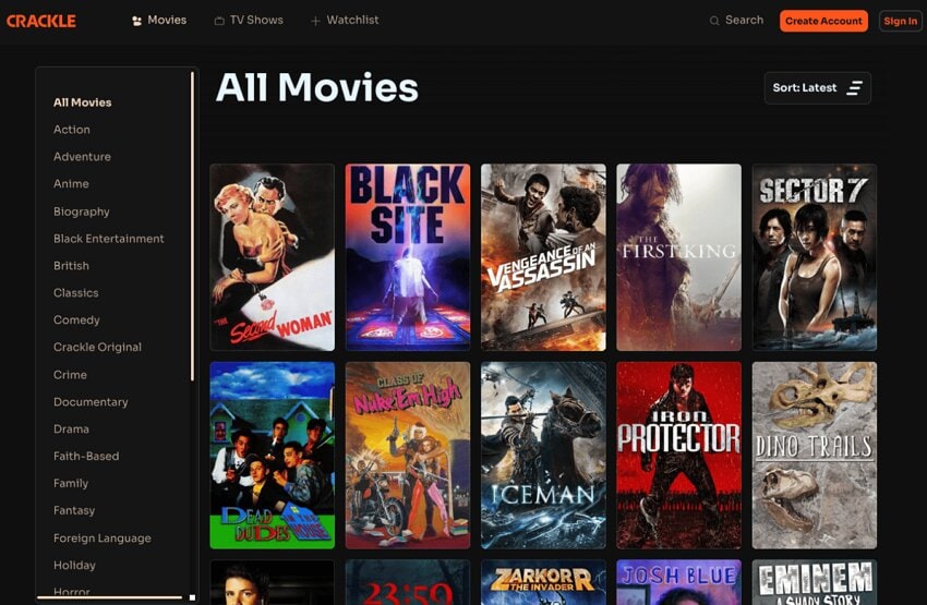 access crackle streaming platform