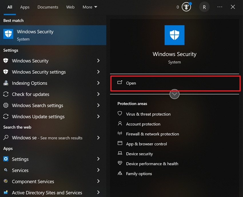 access windows security