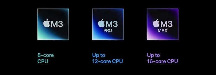 m3 chips cpu core count