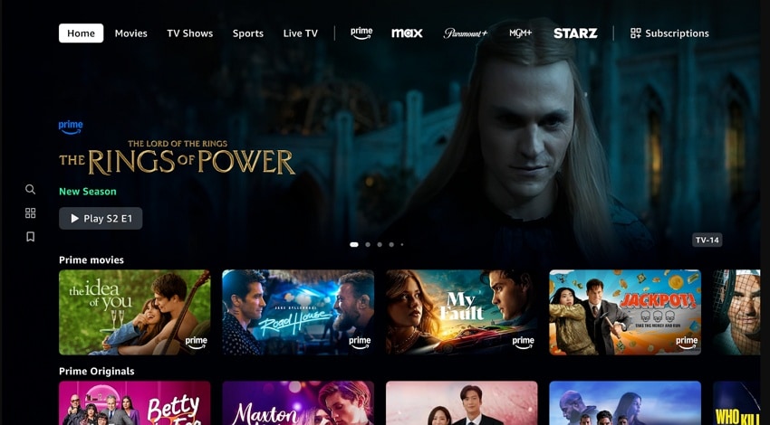 amazon prime video home page