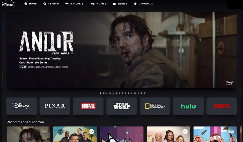 disney+ video streaming platform