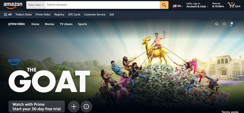 amazon freevee home page