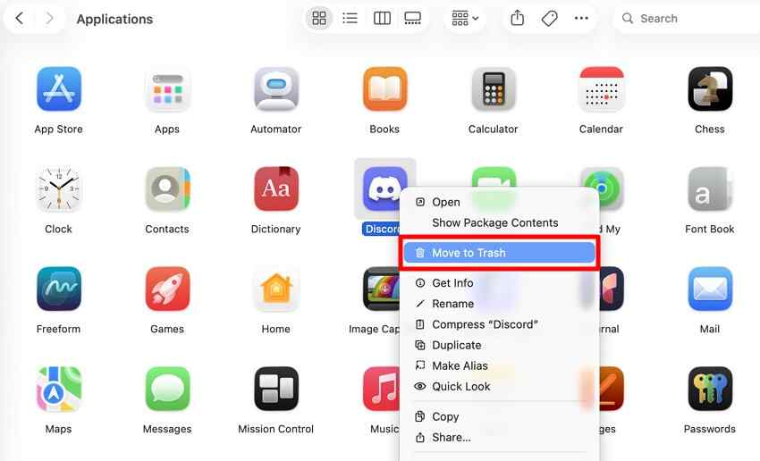 remove a recently installed mac app from applications