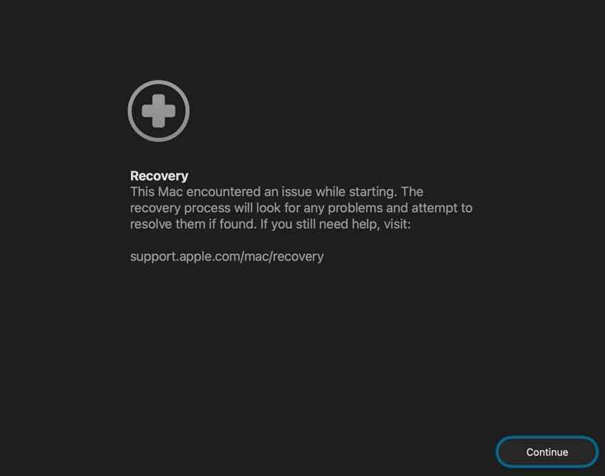 recovery assistant on macos tahoe 26