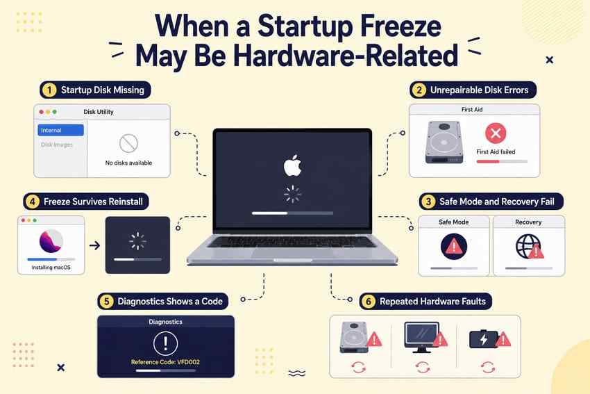 signs a mac startup freeze may be hardware related