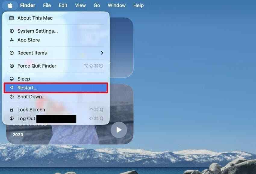 restart a mac that is frozen during startup