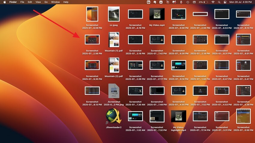 locate lost desktop icons mac