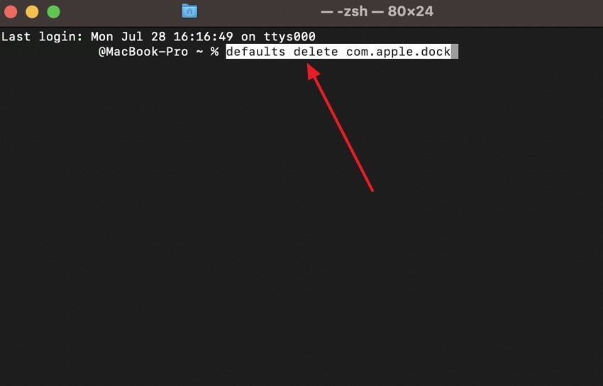 reset dock preferences fills disappeared